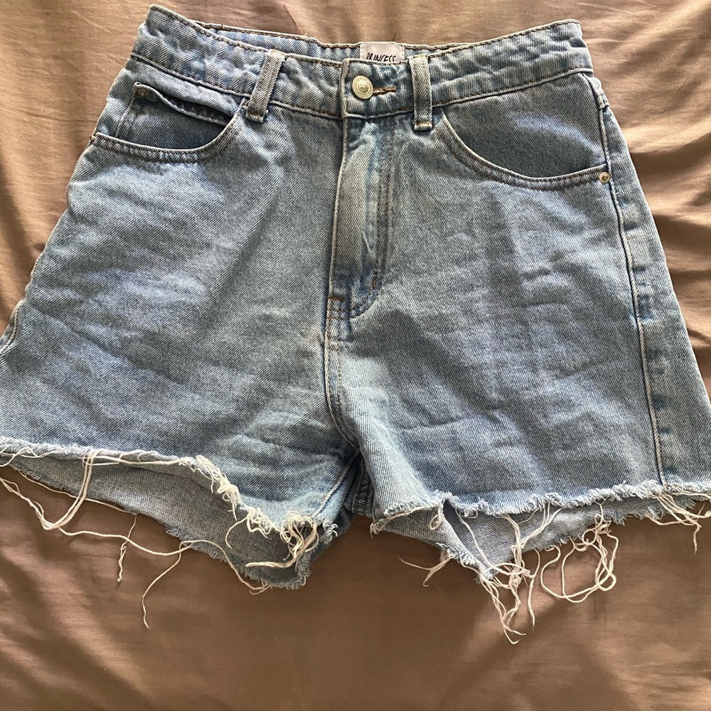 Princess Polly mid rise denim shorts